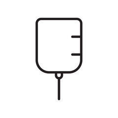 IV bag icon Thin line vector