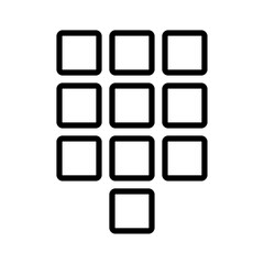 Keypad icon Thin line vector