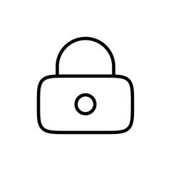Lock icon Thin line vector