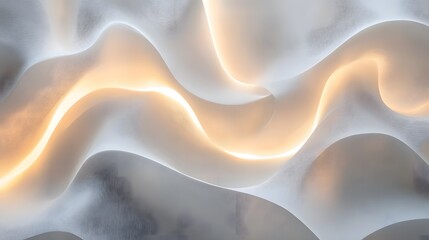 Obraz premium Abstract flowing fabric, soft textures with warm tones, elegant design element, ideal for backgrounds or artistic projects.