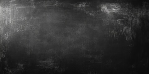 Obraz premium Textured black chalkboard background with subtle scratches and smudges, ideal for educational and creative design projects.