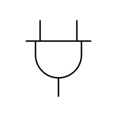 Plug icon Thin line vector