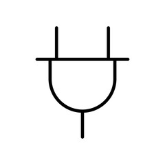 Plug adapter icon Thin line vector