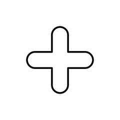 Fototapeta premium Plus Icon Thin line vector