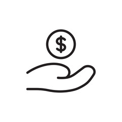 Profit icon Thin line vector