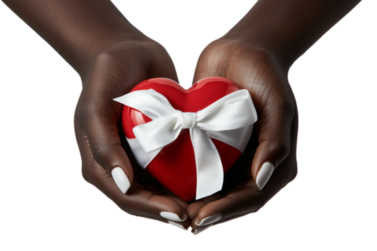 hands holding red heart