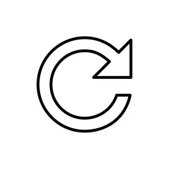 Refresh icon Thin line vector