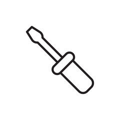 Screwdriver icon Thin line vector