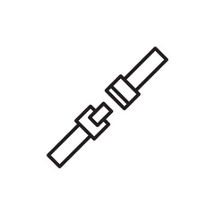 Seatbelt icon Thin line vector