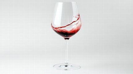 Sophisticated atmosphere red wine splashing in a clear glass setting