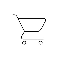 shopping cart icon Thin line vector
