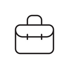 Suitcase icon Thin line vector