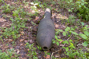 280-mm turbojet unexploded projectile MK-28 of the second world war. Kaluga region, Russia
