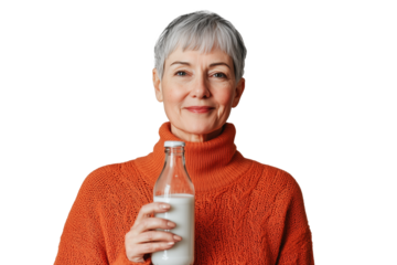 senior person drinking water