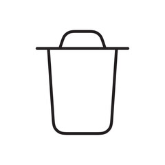 Trash icon Thin line vector