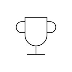 Trophy icon Thin line vector