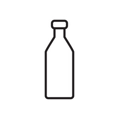 Water bottle icon Thin line vector