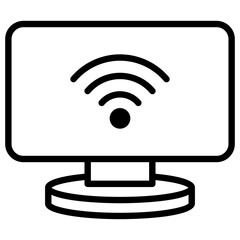 Laptop Wifi  Icon Element For Design Graphic
