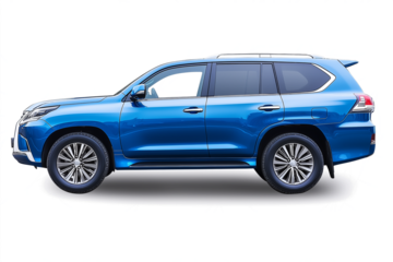 blue car isolated on white