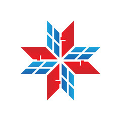 solar panel house logo
