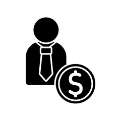 Icon a FINANCIAL ADVISOR, isolated against a clean background.