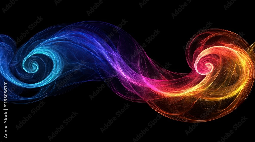 Fototapete vibrant rainbow swirls forming an abstract wave, symbolizing pride and unity, with ample space for t