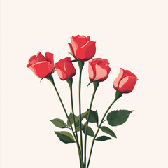 bouquet of red roses