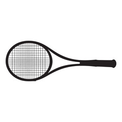 tennis racket silhouette vector icon illustration