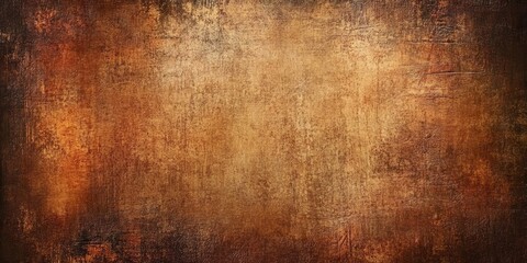 Fototapeta premium Rustic brown textured canvas with warm hues of orange and gold, featuring a grunge finish that creates a vintage, atmospheric backdrop.