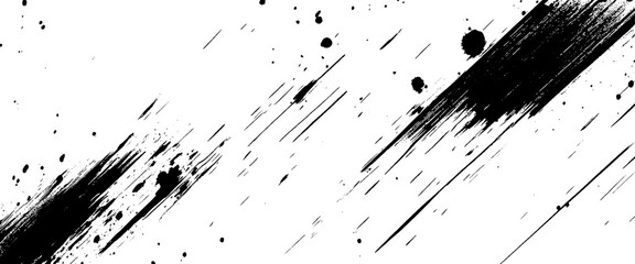 Vector abstract background with splashes of black ink 
