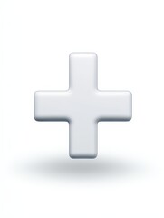 Obraz premium A symbol that embodies positivity and the concept of addition, designed in a sleek minimalist style with rounded edges, set against a clean, simple background
