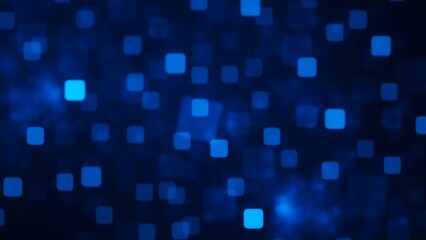 Dark background with blue pixel pattern Vector illustration of abstract bg with geometric square ele