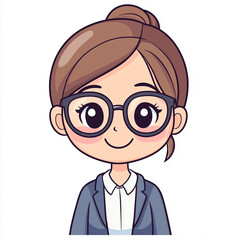 Cute Businesswoman Cartoon Illustration - Cute illustrations