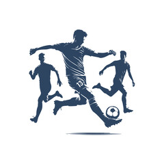 Soccer Player Silhouette Vector Illustration