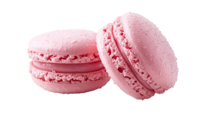 macaroons isolated on white transparent background