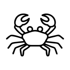 crab on sand icon, crab on sand line art - simple line art of crab on sand, perfect for crab on sand logos and icons and themed design 