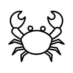 crab walking icon, crab walking line art - simple line art of crab walking, perfect for crab walking logos and icons and themed design 