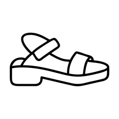 jelly sandals icon, jelly sandals line art - simple line art of jelly sandals, perfect for jelly sandals logos and icons and themed design 