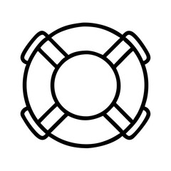 lifebuoy icon, lifebuoy line art - simple line art of lifebuoy, perfect for lifebuoy logos and icons and themed design 