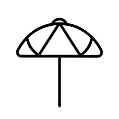 parasol icon, parasol line art - simple line art of parasol, perfect for parasol logos and icons and themed design 