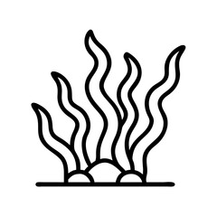 underwater seaweed icon, underwater seaweed line art - simple line art of underwater seaweed, perfect for underwater seaweed logos and icons and themed design 