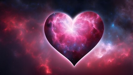 lovely Valentine's Day heart space nebula for romance and loveBy GucksGenerated