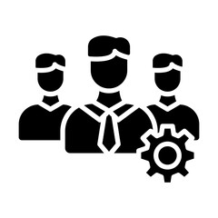 Team Development Vector Glyph Icon Design