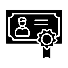 Certificate Vector Glyph Icon Design
