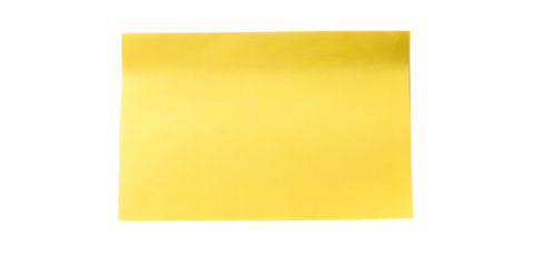 yellow sticky note isolated