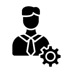 Management Vector Glyph Icon Design