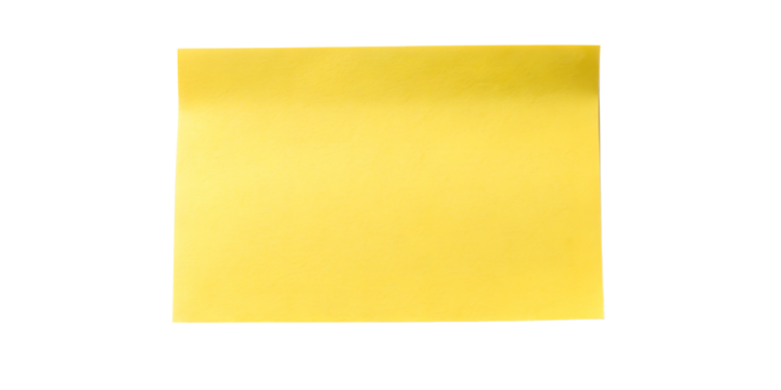 yellow sticky note isolated