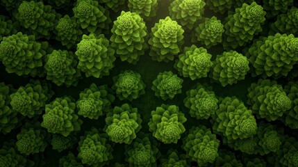 Lush Green Forest Canopy with Vibrant Foliage in Jewel Tones Captured from Above, Showcasing Nature's Serenity and Natural Beauty