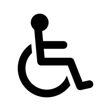 Disabled handicap sign on transparent background