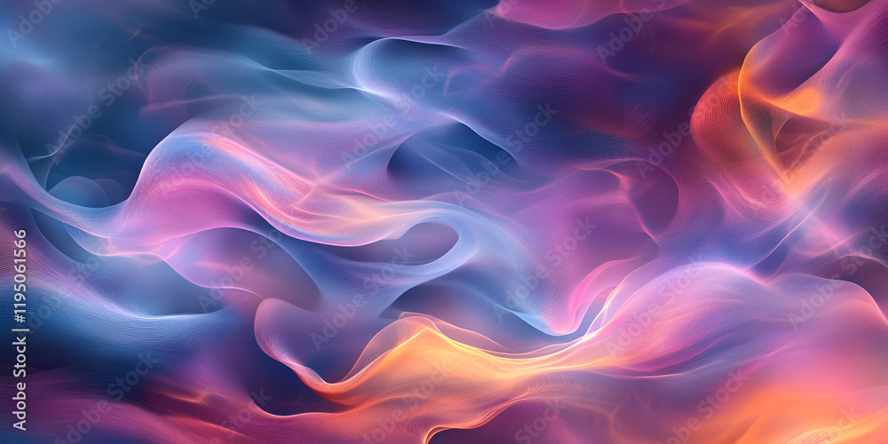 Canvas Prints Abstract Dreamscape:  An ethereal swirl of vibrant blues, pinks, and oranges dances across the canvas, creating a mesmerizing abstract dreamscape of color and movement.  